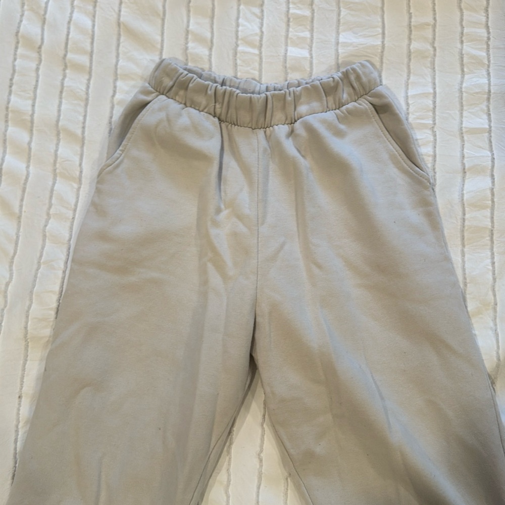 Small Zara sweatpants in off-white/ bone color